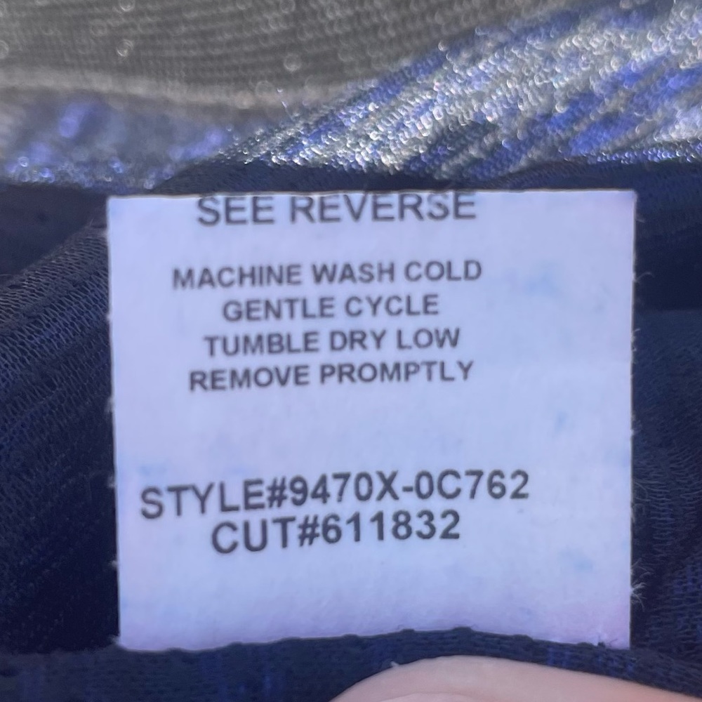 Cha Cha Vente black/blue houndstooth print midi skirt / 2X / Excellent condition - Picture 12 of 12
